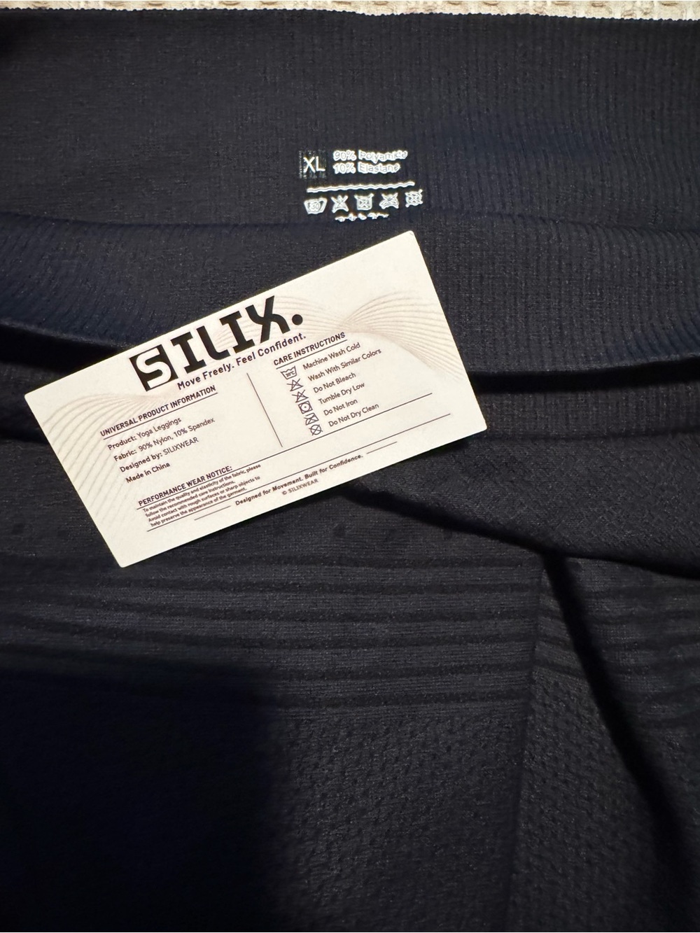 STILTX Black Ribbed Compression Activewear XL